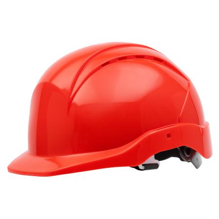 Nitras Head Protect 9500 Schutzhelm mit Größenregulierung und Kinnriemen, rot